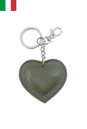 Llavero de piel de vacuno en forma de corazón Made in Italy ITPCL