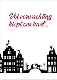 Postkaart Sinterklaas Vol verwachting klopt ons hart