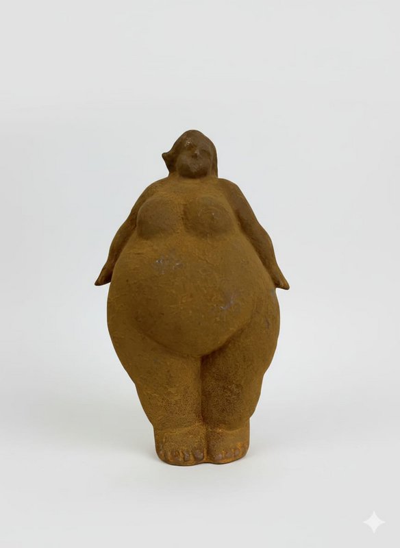 Støbejern stående kvinde, 16x11x24cm, 3kg