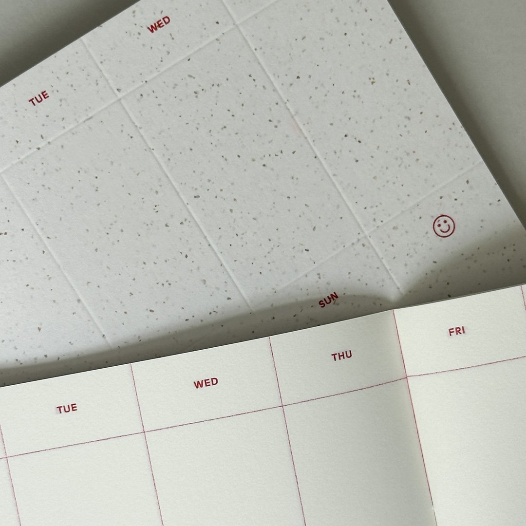 Risography Notebook - Grid Harvest White (13 x 19 cm)