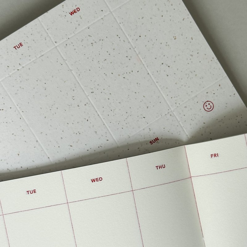 Risography Notebook - Grid Harvest White (13 x 19 cm)