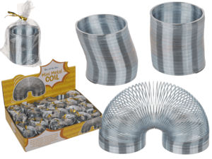 Zilverkleurige mini metalen spoel,