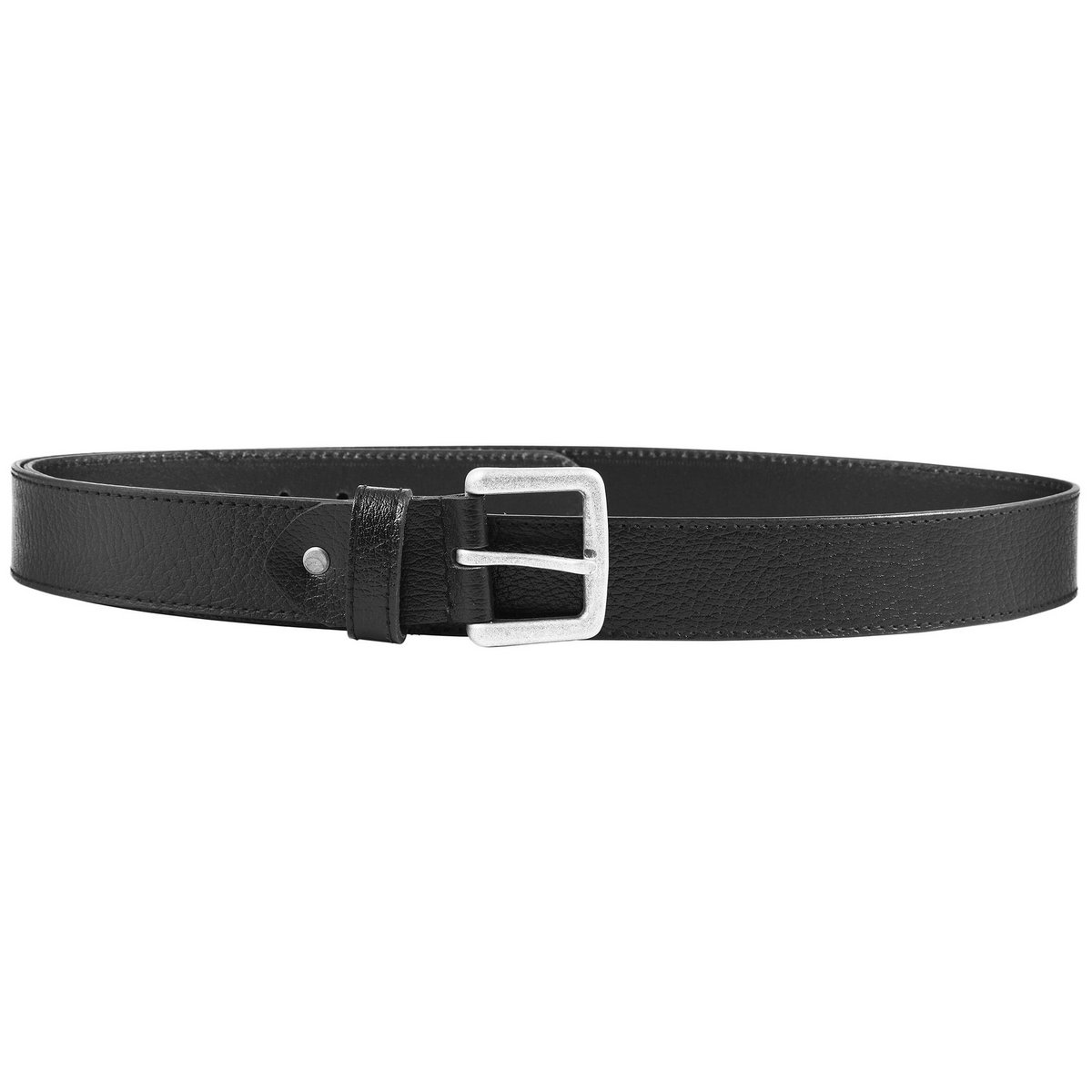 Leonardo Verrelli genuine leather belt, black