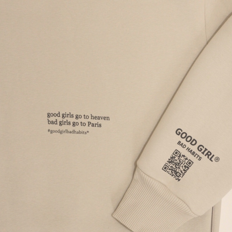 Hoodie "BAD GIRLS GO TO PARIS" - Beige