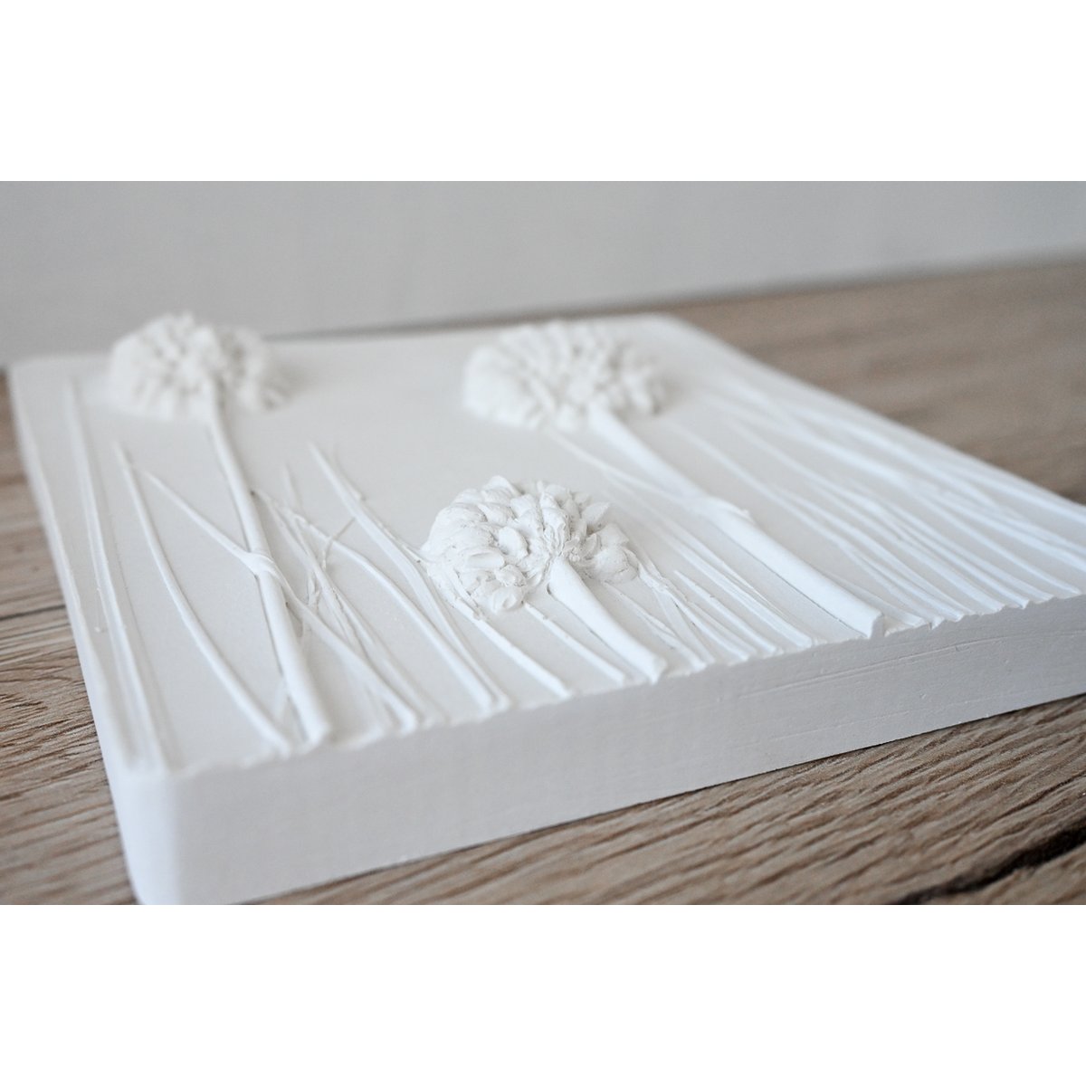 Wanddeko Relief "Nilis Pur" Gips, 12cm