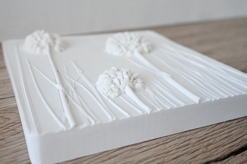 Wall decoration relief "Nilis Pur" plaster, 12cm