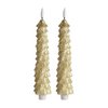 LED X-Mas Tree Candle Gold RC - Set of 2