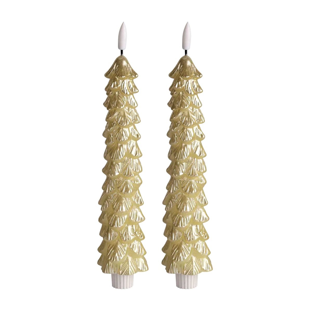 Vela LED Árbol de Navidad Gold RC - Juego de 2