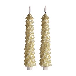 Vela LED Árbol de Navidad Gold RC - Juego de 2