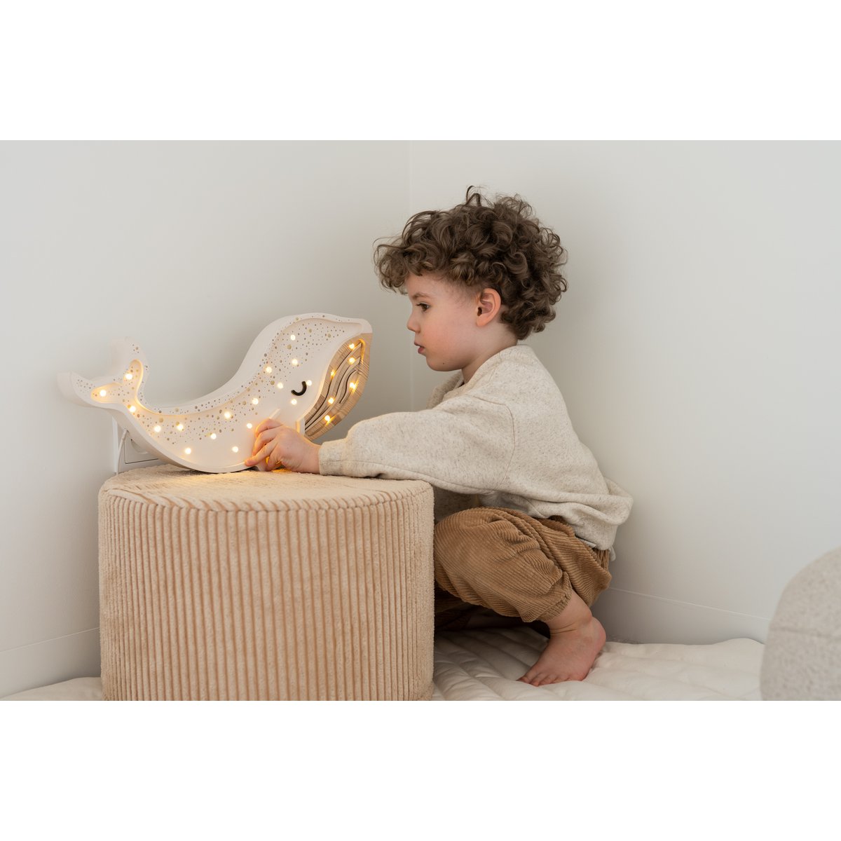 MAŁE ŚWIATŁA LAMPA WIELORYB