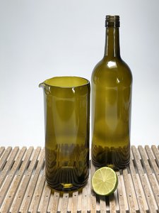 Upcycle karaf 800 ml gemaakt uit een fles