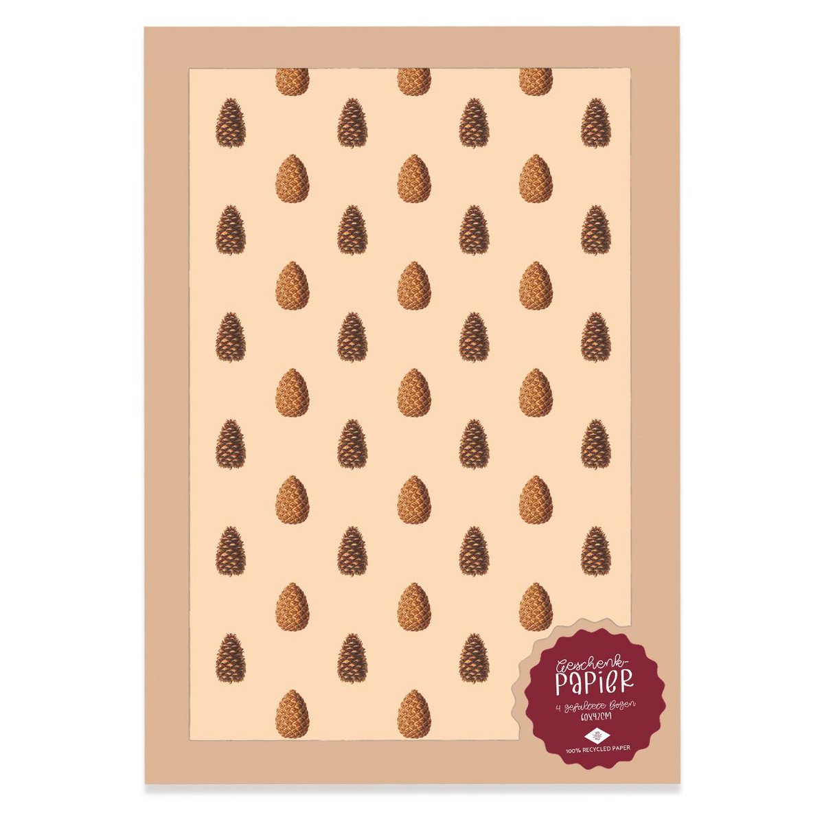 Geschenkpapier Zapfen