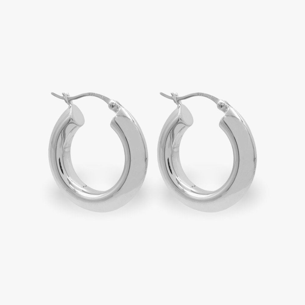 Pendientes de aro Asta Bold - Plata