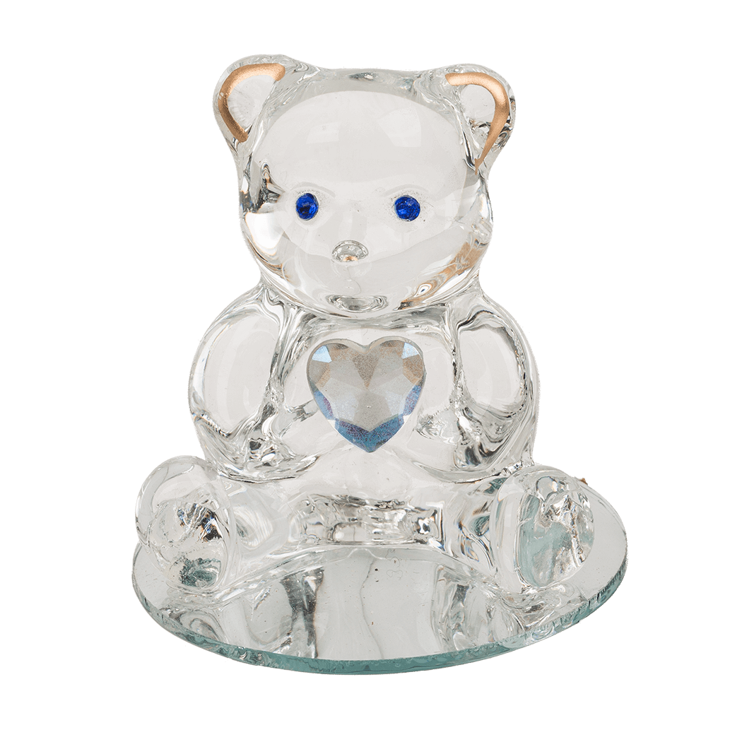 Glass Bear with Heart,