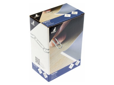 Paper clips Kangaro 30mm round box 1000 pieces, galvanized