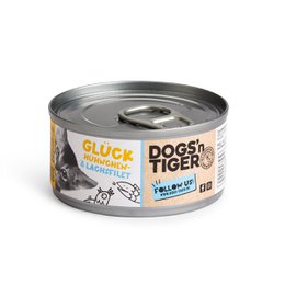 Dogs'n Tiger Adult, premium kattefoder, lykke, vådfoder, kornfri, kylling og laks