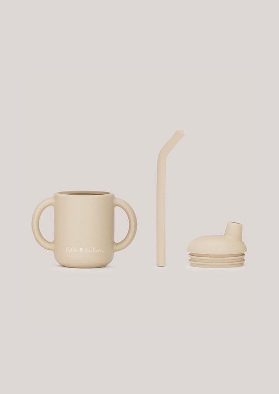 Sippy Cup in silicone - Beige ostrica