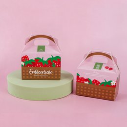 Koszyczek truskawkowy truskawkowa miłość 70g gumy owocowej