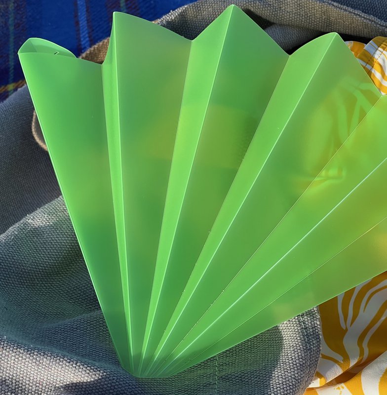 Handfächer, Fächer, Fan, limette transluzent