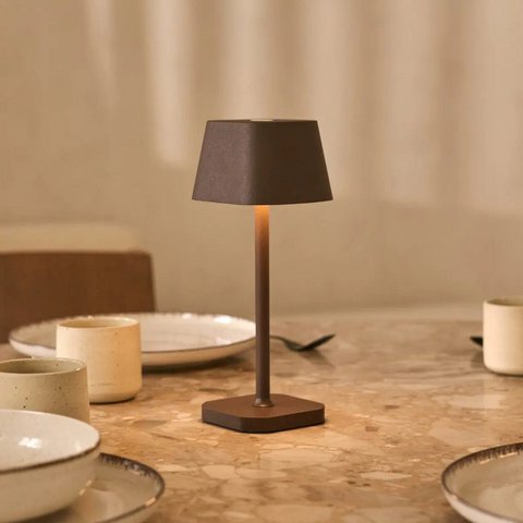 Ava Mocha Brown Rechargeable Table Lamp