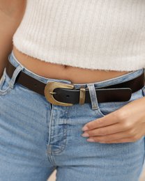 MADE TO ORDER Annie | Classic Belt with Statement Gold Buckle