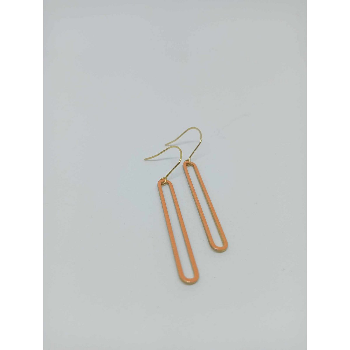 Earrings enamel orange