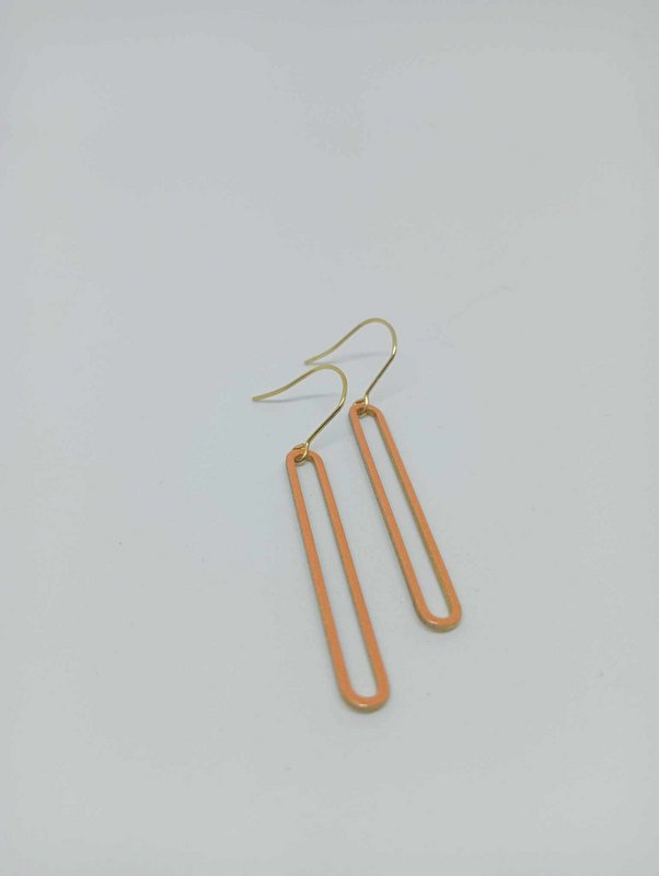 Pendientes esmalte naranja