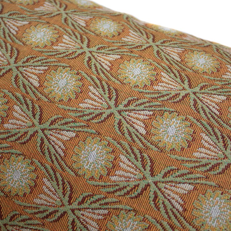 NIN-NIT | Fleurs Classiques XL | tissé 100% coton | coussin décoratif à imprimé floral | vert | orange | rose | beige | jaune | multicolore | 90x35cm