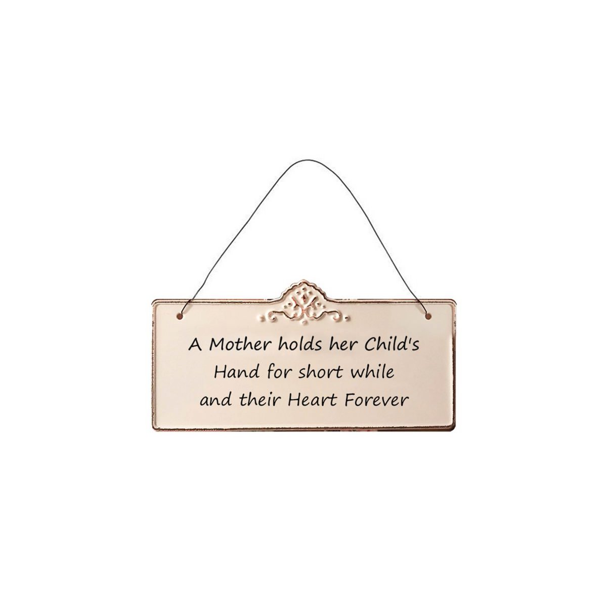 Plaque métal Maman 10x20 cm Isabelle Rose