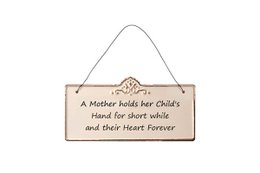 Targa in metallo Mother 10x20 cm Isabelle Rose