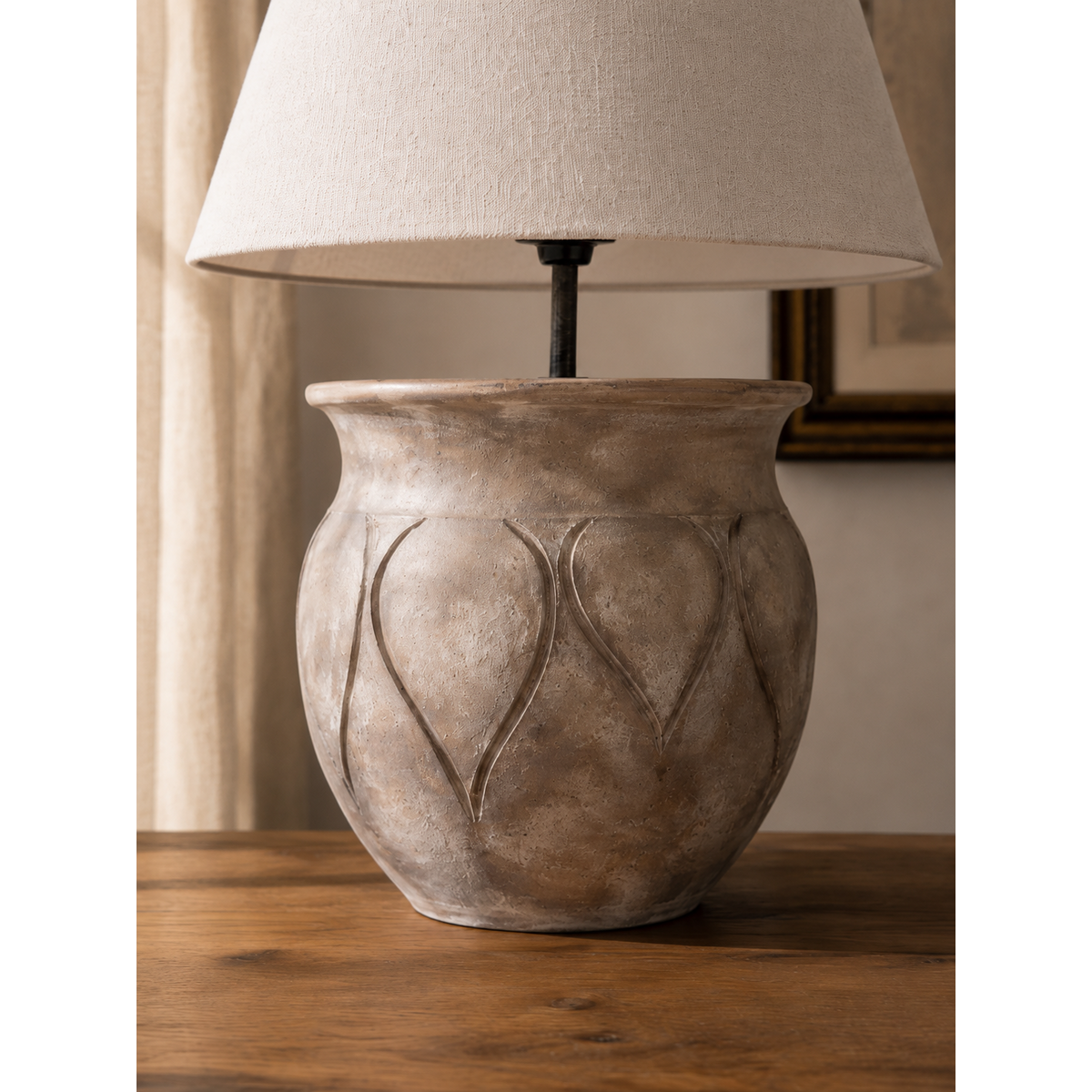 CUREME - lampe de table en céramique rustique