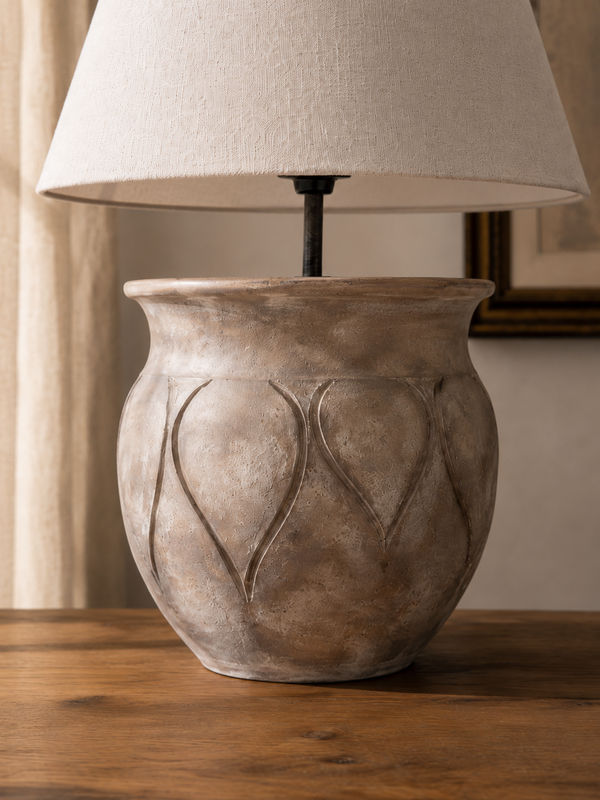 Cureme - Rustik keramisk bordlampe