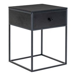 Vita Side Table - black, steel, 40x40x55cm