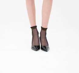 Shine - Dorado - Calcetines de mujer en gasa ultrarresistente
