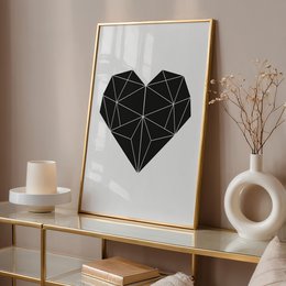 Poster: Geometrisches Herz