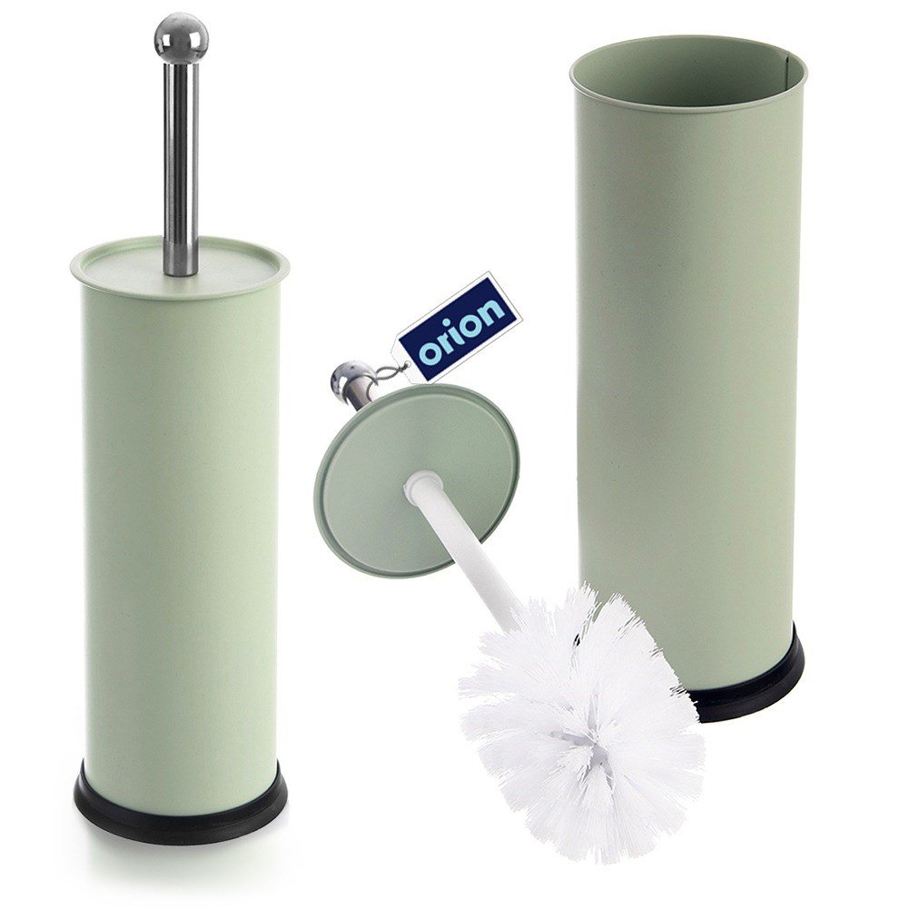 Szczotka toaletowa z metalowym zielonym zielonym 10x38,5 cm