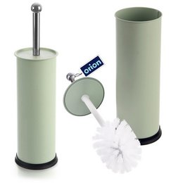 Szczotka toaletowa z metalowym zielonym zielonym 10x38,5 cm