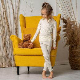 Spodnie Merino 160 Dziecięce Naturalne