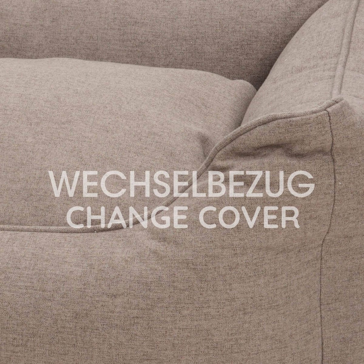Wechselbezug Hundebett Box Bett Ono greige