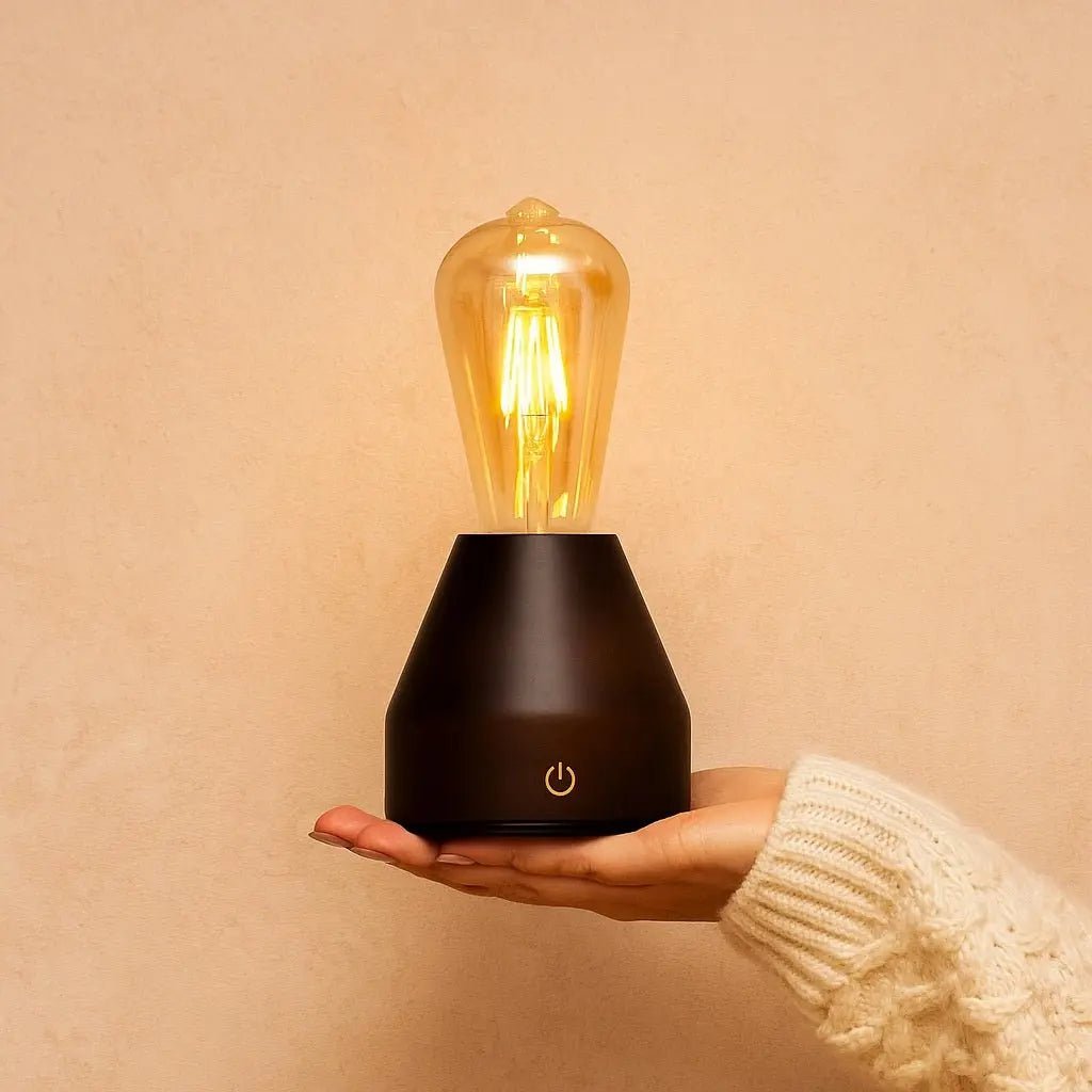 Lampada da tavolo ricaricabile Zavi Marrone Scuro