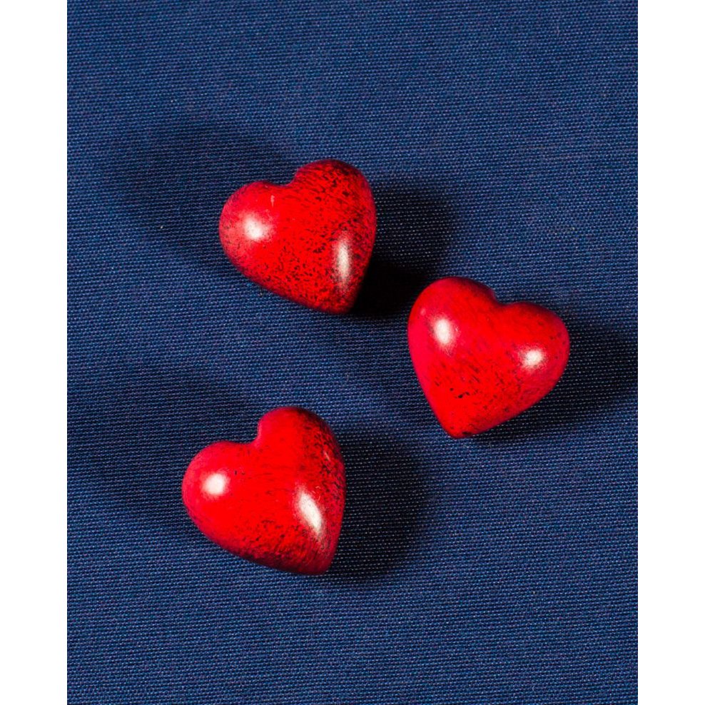 050 Mini Mini heart red - soapstone