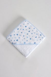 Piquetharten geborduurde babyhanddoek 80 x 80 cm