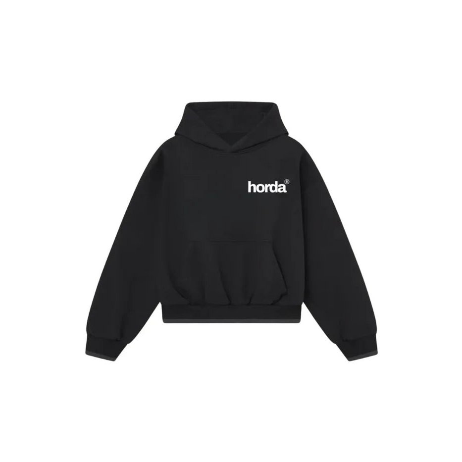 Felpa Boxy Fit Nera 330g Motion Made in Italy | Horda Brand