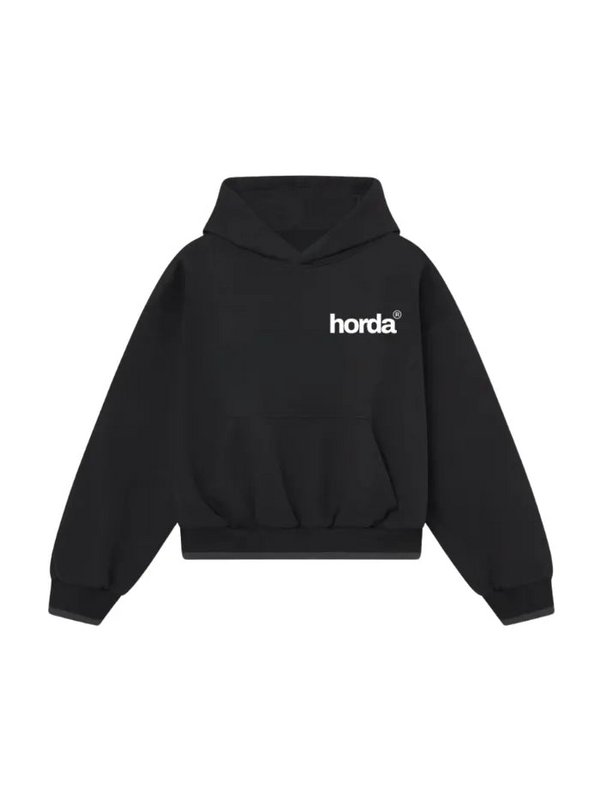 Felpa Boxy Fit Nera 330g Motion Made in Italy | Horda Brand