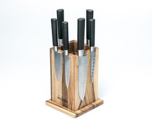 Magnetischer Messerblock aus Holz – europäischer Walnuss