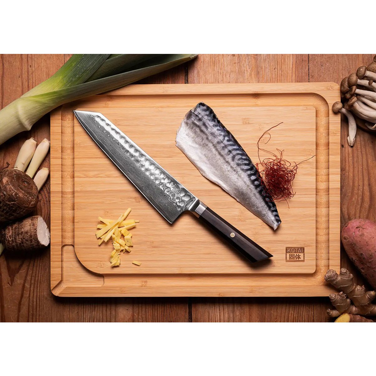 Kiritsuke Knife 210 mm - Bunka Damascus Collection