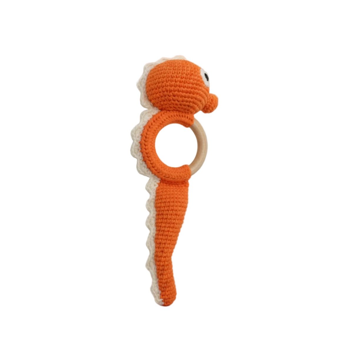 Handgefertigte Babyrassel - Seepferdchen
