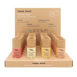 Solid parfume display + testere