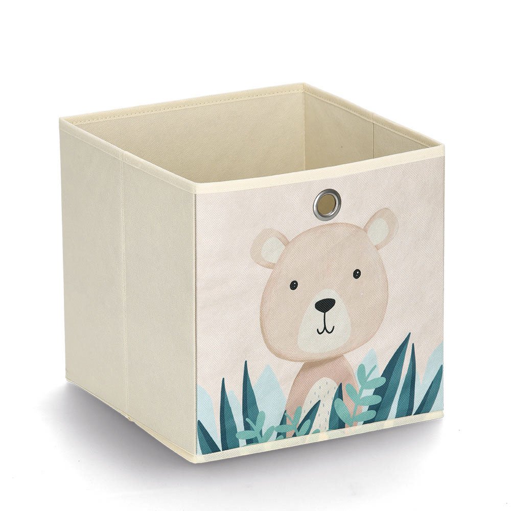 Storage box "Bear", fleece, beige