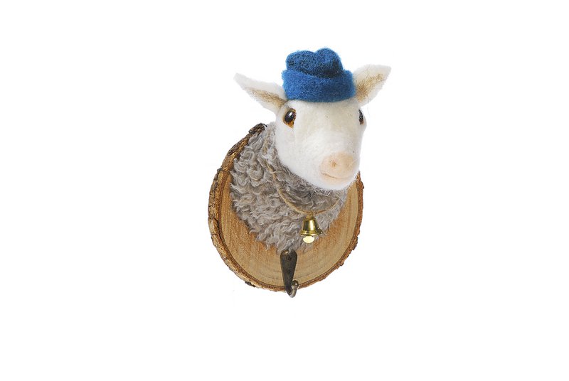 Perchero oveja con sombrero 16 cm, VE 6